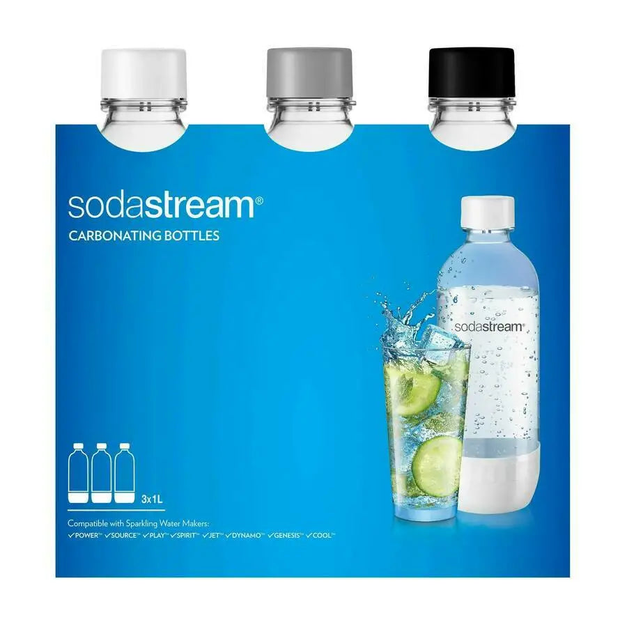 SodaStream Pullo 1,0 litraa, 3 kpl