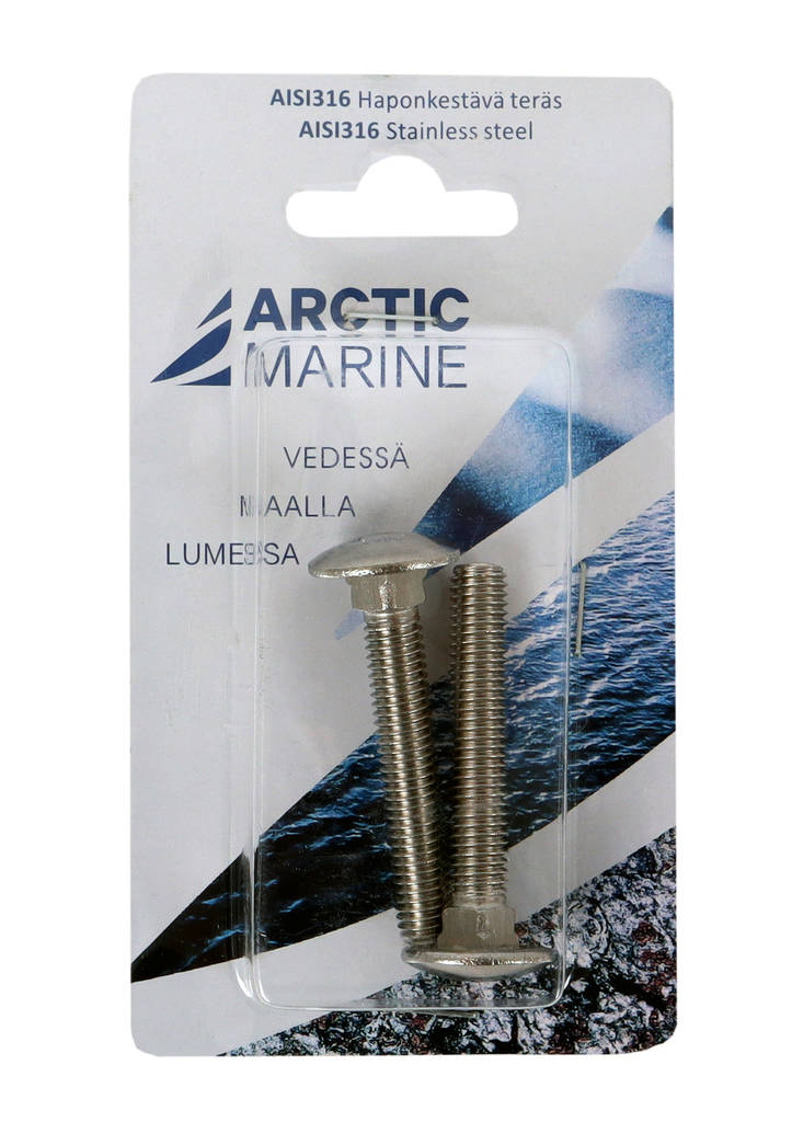 Arctic Marine Lukkoruuvi  M6x50mm AISI 316 2kpl